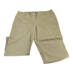 Lands’ End Sunwashed Olive Chino Crop Pants (Size 18W)